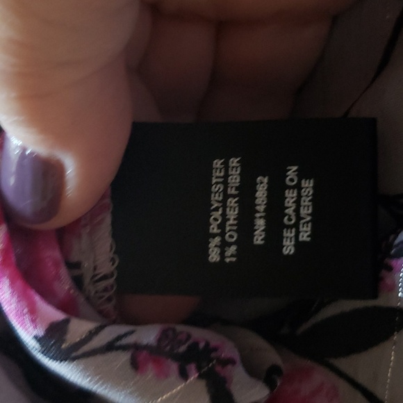 Torrid Grey Floral Lurex Duster Kimono - Picture 9 of 12